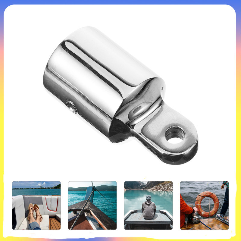 👁️ 4Pcs ชุดอุปกรณ์ฝาปิด Top สแตนเลส สำหรับเสากันแดดเรือยอชต์ ชิ้นส่วนติดตั้งเรือ