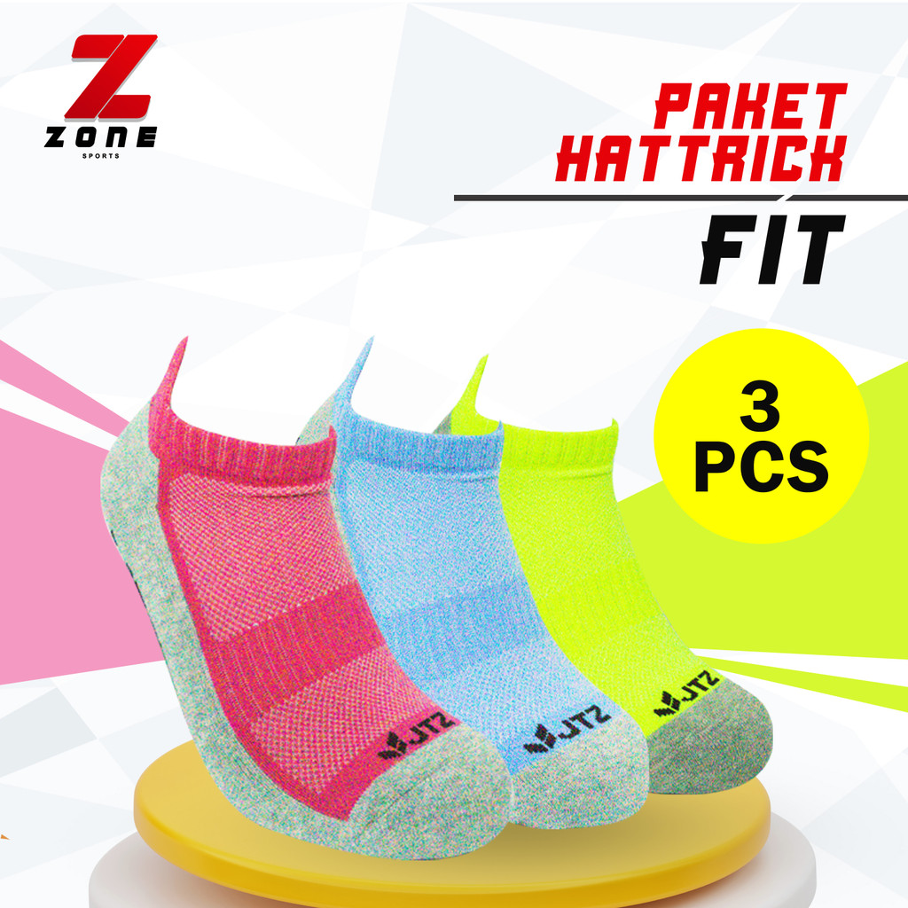 Zone - Hattrick Package 3 คู่ JTZ Fit ถุงเท้ากีฬากันลื่น