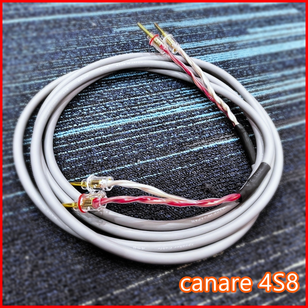 สายลำโพง Canare 4S8 ของแท้ 4 แกน พร้อมเข้าหัว โดยร้าน ใช้หัวแบบชุบทอง24k เข้าแบบ Star Quad อย่างดี เ