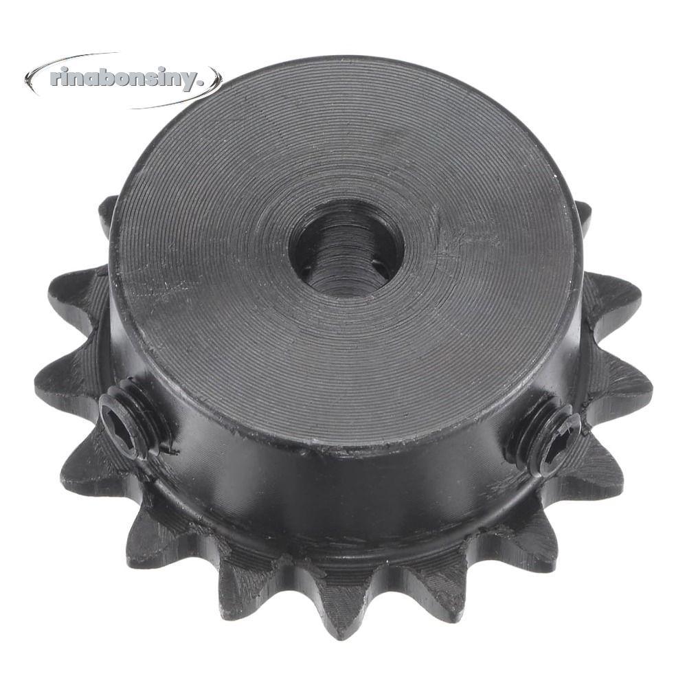 RINABONSINY เฟืองลูกกลิ้ง,สีดําออกไซด์เดี่ยว Strand 1/4 "Pitch 17 ฟันเกียร์,ทนทาน C45 เหล็กคาร์บอน 2