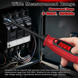 HABOTEST HT95B-SL5/PH1 เครื่องวัดแรงดันไฟฟ้าไขควง NCV ดาวน์โหลดจุดแบ่งหน้าจอ LCD 3v-500V แรงดันไฟฟ้า AC เหมาะสําหรับการทดสอบไฟฟ้าในบ้านและอุตสาหกรรม