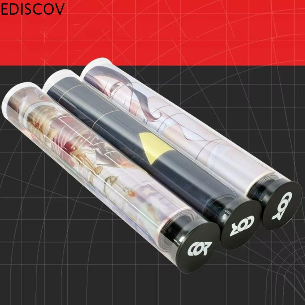 EDISCOV เกม Pad Canister, โปร่งใส Telescopic Gaming Mat Storge หลอด,วันเกิดกระบอกน้ําหนักเบาป้องกันกรณี GameMat Protecter Playmat