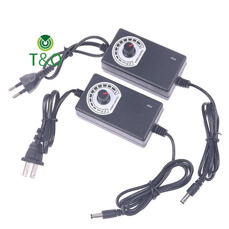 [T&OT] อะแดปเตอร์เปิด/ปิดแบบปรับได้ 3V-12V 2A ของแรงดันไฟฟ้า 3V 4.5V 5V 6V 7.5V 8V 9V 10V 12V 2A 24W