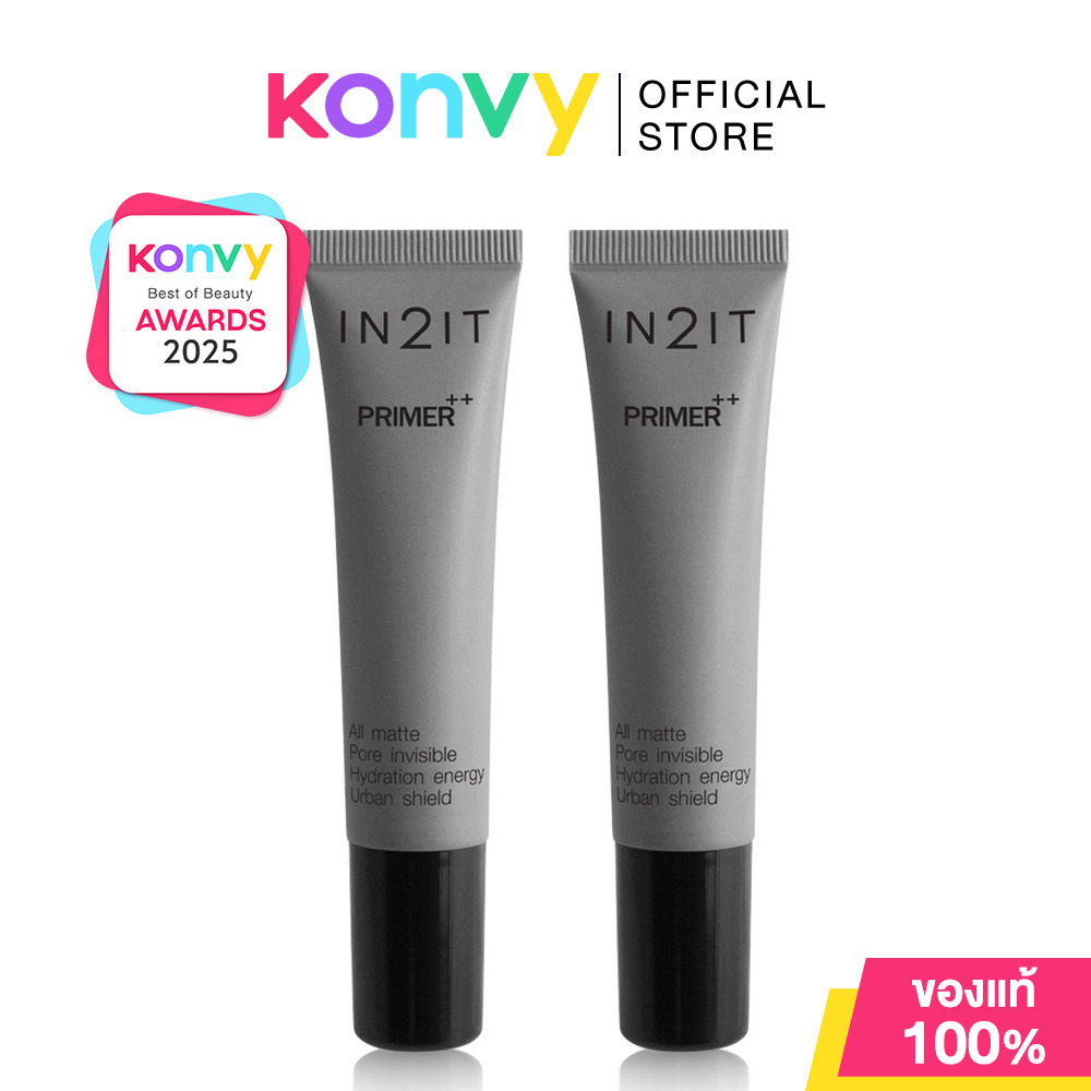 In2It Primer++ mini [3g x 2pcs] #PMP  อินทูอิท ไพรเมอร์เนื้อกำมะหยี่บางเบา.