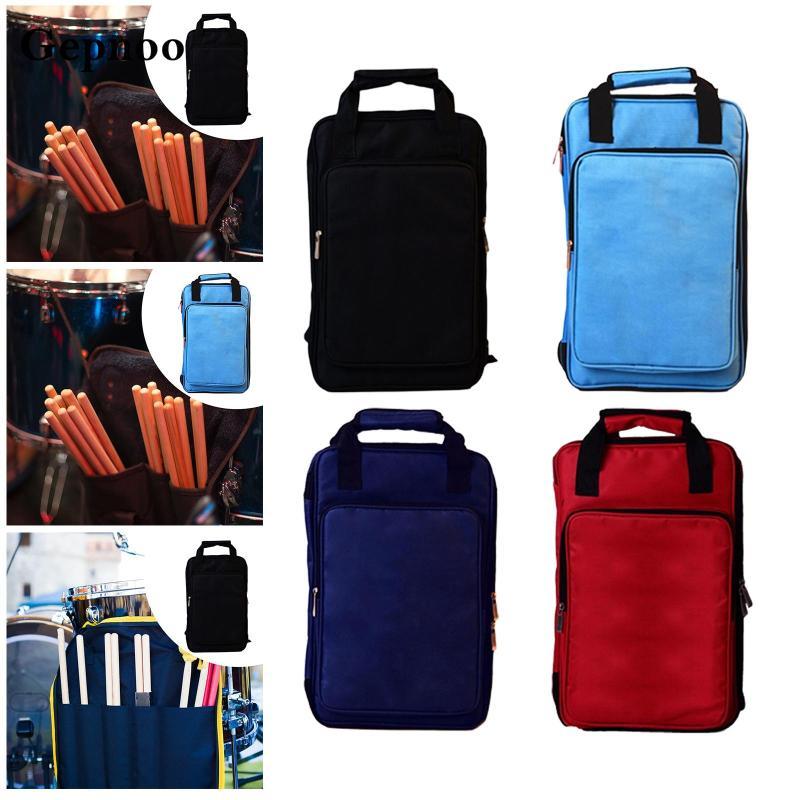 [Gepnoo] Drumstick Bag Large Capacity Drum Sticks Carrying Backpack Wearproof Oxford Cloth Adjustabl