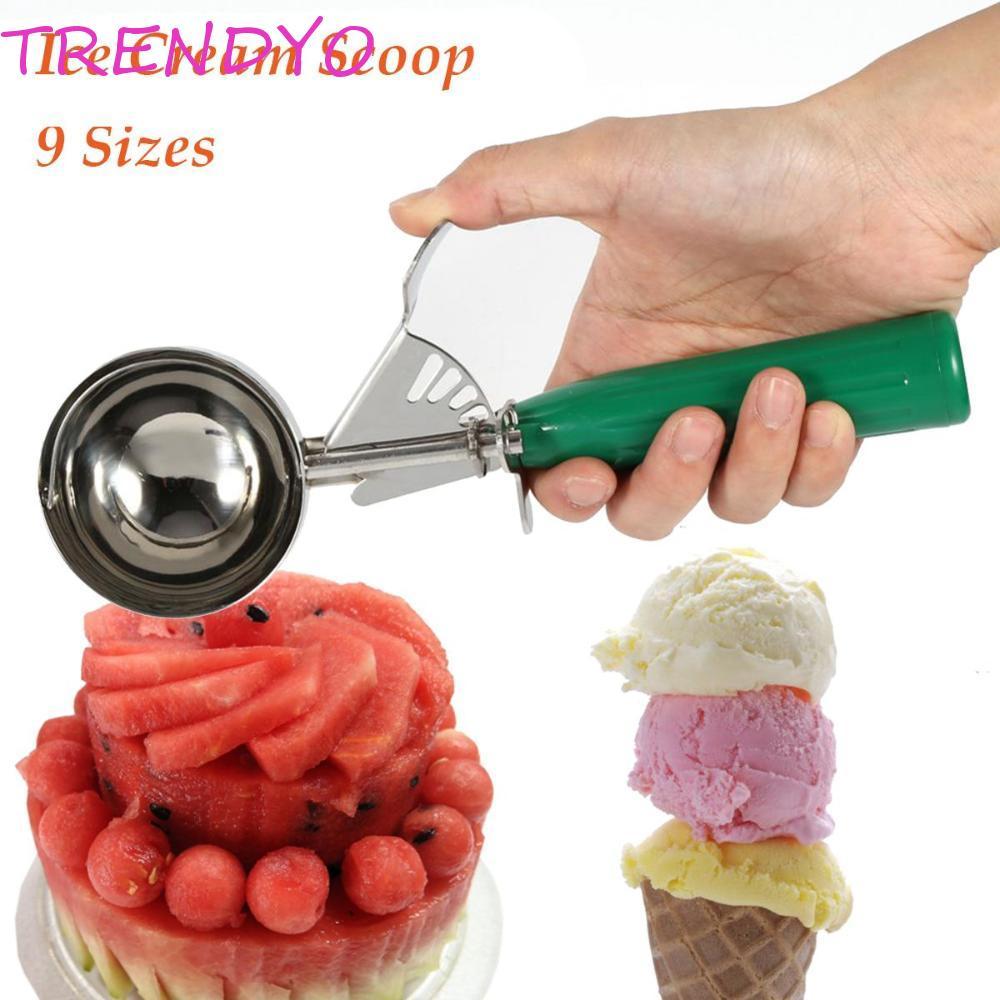 TRENDYO Ice Cream Scoop Dough Cookies ข้าวผลไม้ 9 ขนาดเครื่องตัดพอร์ตอาหาร