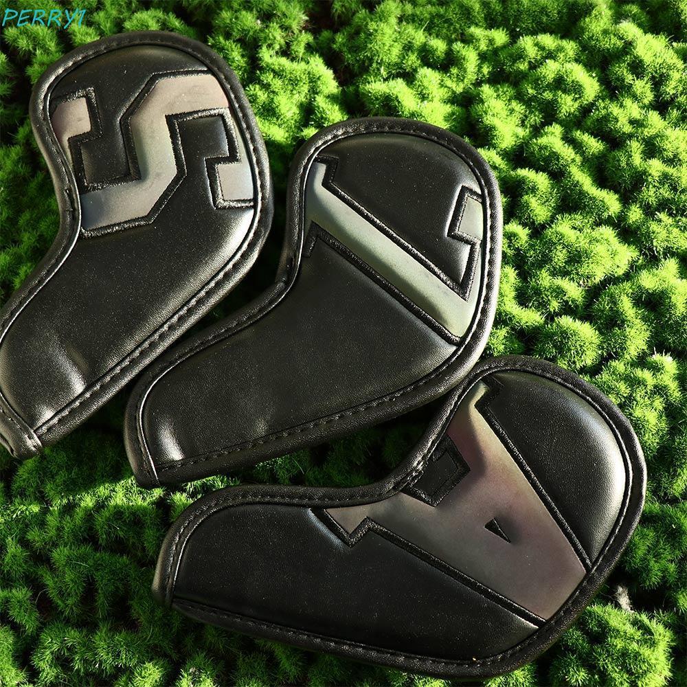 PERRY Golf Iron Set Cover 6 สีสำหรับ clubs 4-9 และ Wedge ผ้าคลุมกันฝุ่นสำหรับ Golfer