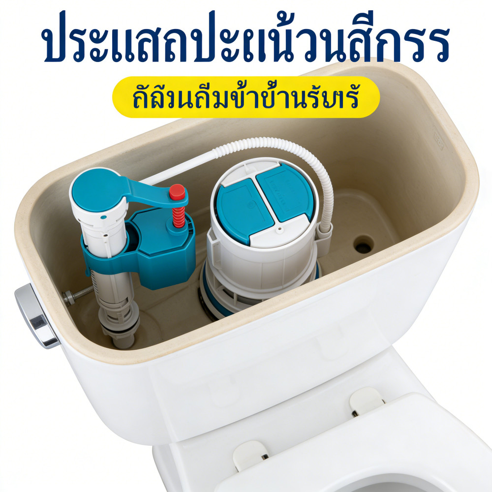 ลูกลอยชักโครก 4 หุน ใช้ได้ทุกยี่ห้อ อัตโนมัติ ทนทาน ✅เติมน้ำเร็ว50% ❌ก้านหัก ❌สนิม