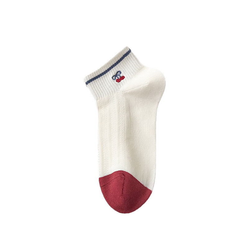 ถุงเท้าผ้าฝ้ายสำหรับสตรี 5 คู่ ในสไตล์เกาหลีน่ารัก ระบายอากาศได้ดี เหมาะสำหรับฤดูใบไม้ผลิและฤดูร้อน ราคา ถูกที่สุด ดีลบีเคเค แกลเลอรีภาพที่ 7