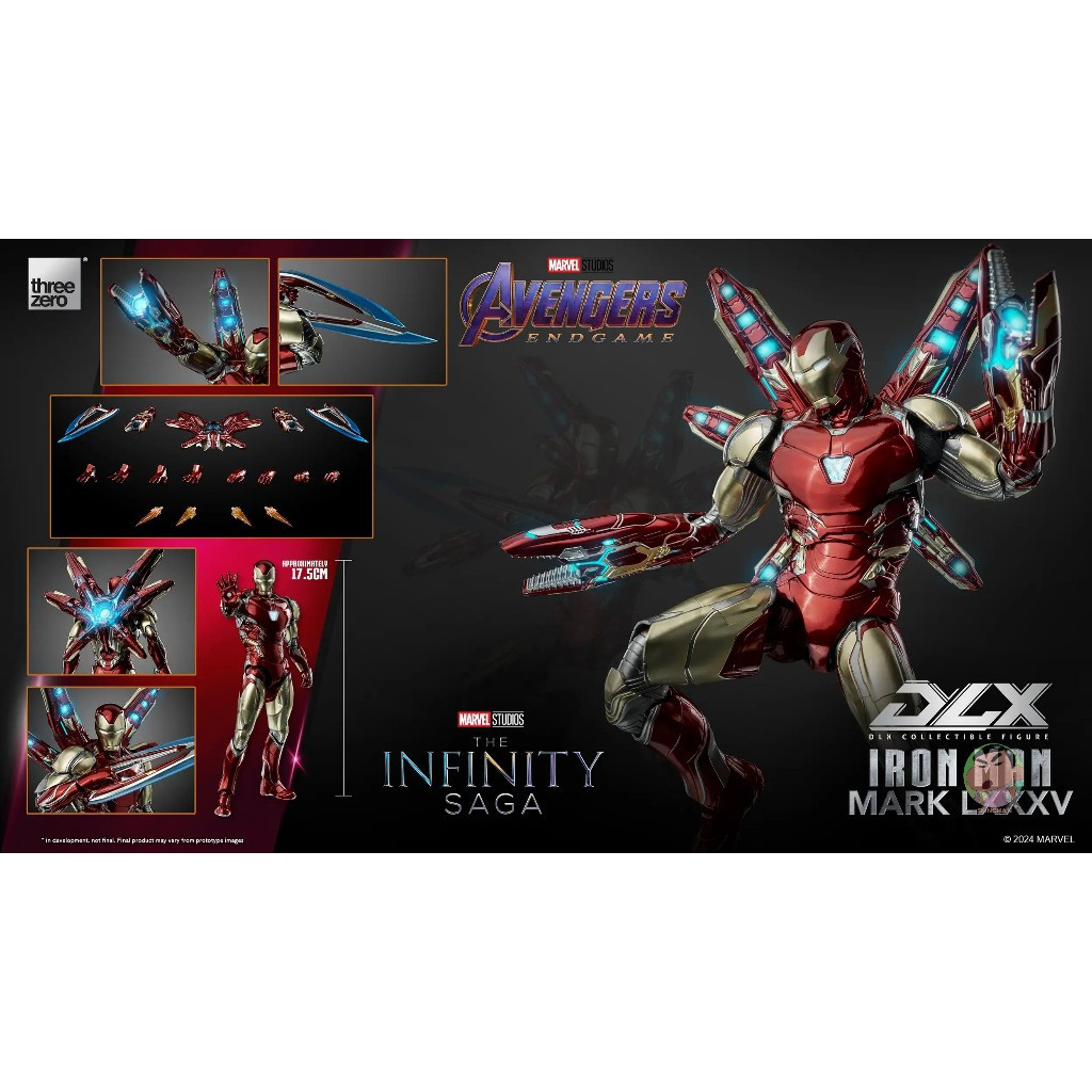 (🔵PRE-ORDER)Threezero Marvel Studios: The Infinity Saga DLX Iron Man Mark 85 Action Figure
