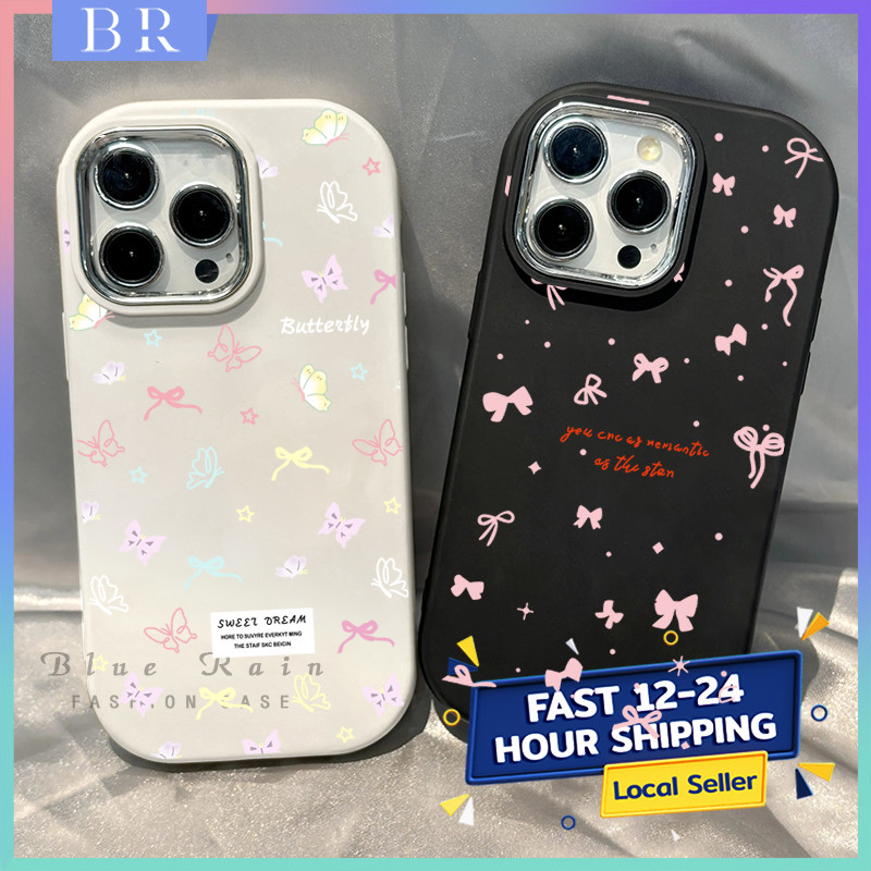 สําหรับ iphone 12 11 17 15 14 16 13 Pro Max 7 8Plus X XS XR XSMAX Pita merah muda mengisi skrin Simp