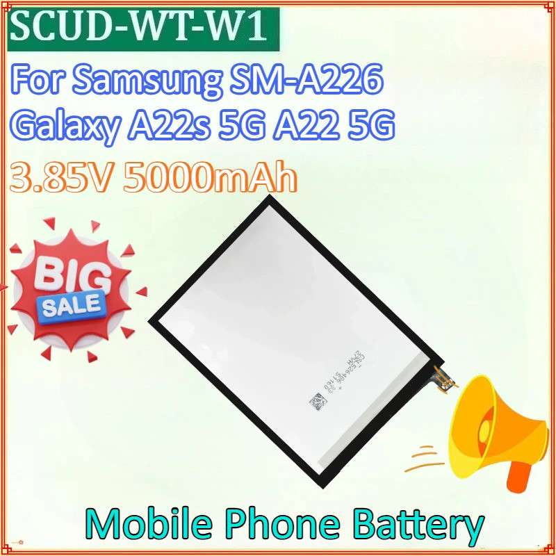 SCUD-WT-W1 3.85V 5000mAh แบตเตอรี่โทรศัพท์มือถือทดแทนสําหรับ Samsung SM-A226 Galaxy A22s 5G A22 5G S