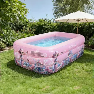ลายน่ารัก สระว่ายน้ำเด็ก 2ชั้น 3 ชั้น PVC สระน้ำเป่าลม swimming pool สระว่ายน้ำลายนางเงือก 120cm/150cm