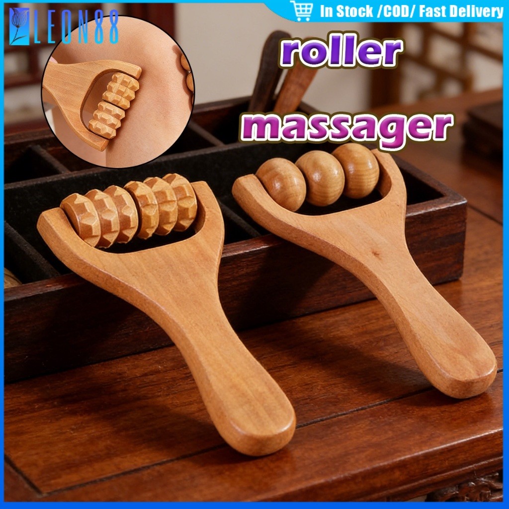 ของมาใหม่！ไม้ลูกกลิ้งนวด ลูกกลิ้งนวด ไม้กดจุด ขนาด15*8CM คลายกล้ามเนื้อที่ตึง นวดตัว มี2รุ่น ทนทาน สำหรับSPA
