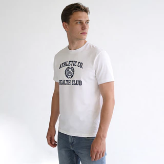 ESP เสื้อทีเชิ้ต เฟรนช์ชี่ ผู้ชาย สีขาว | Frenchie T- shirt | 04135