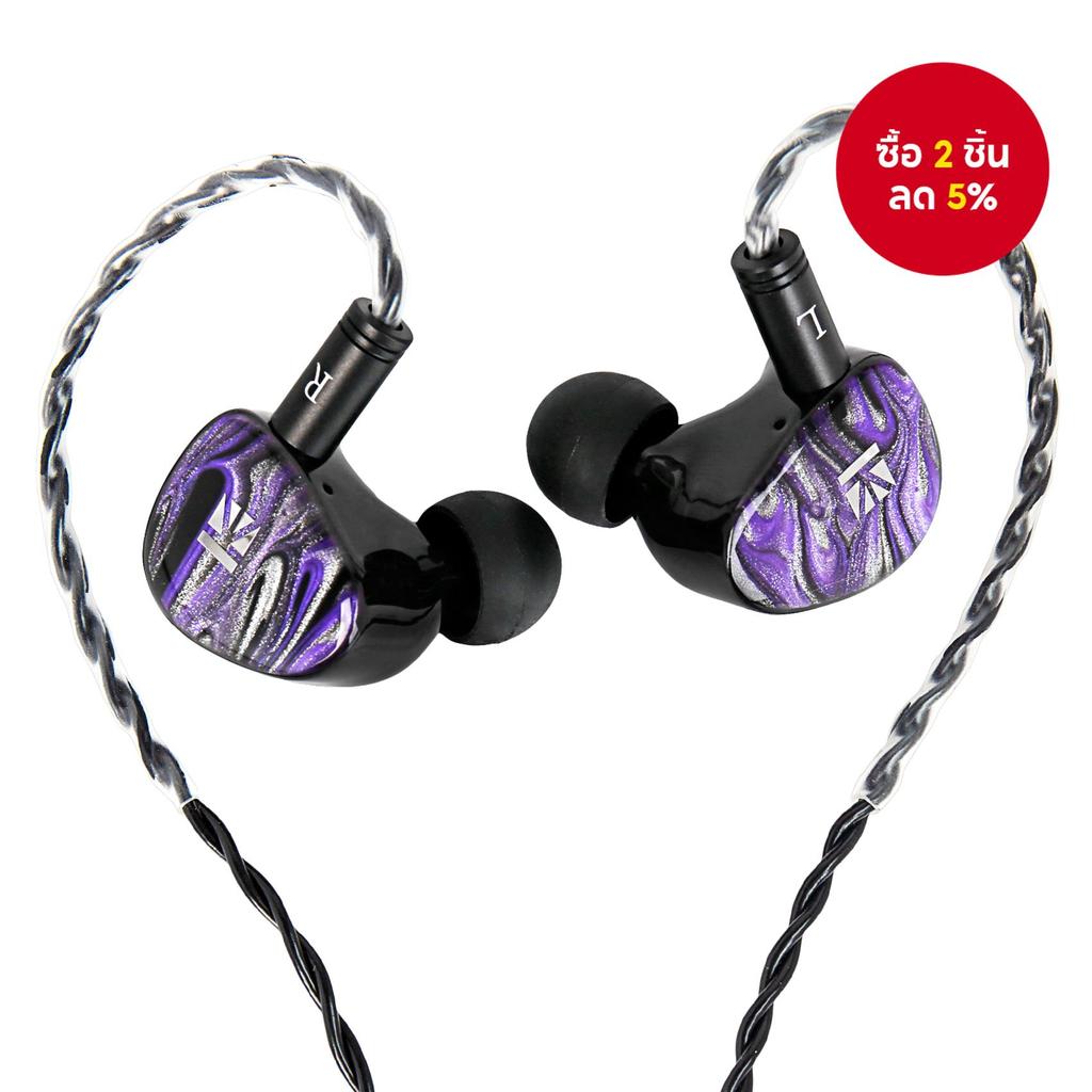 KBEAR KB03 หูฟัง TWS หูฟังไร้สายบลูทูธ 1DD + 1BA + 1AC Hybrid HiFi สเตอริโอ IEMs โลหะที่ถอดออกได้สํา