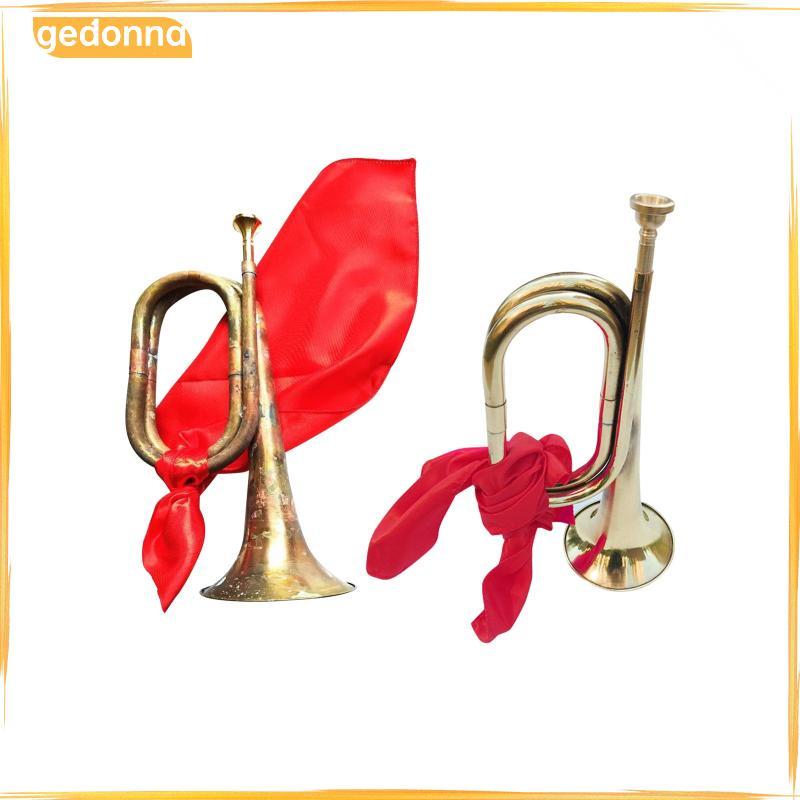 [gedonna] ทองแดงบริสุทธิ์และทองเหลือง Bugle สัญญาณเครื่องดนตรีทรัมเป็ตเป่า Bugle สําหรับโรงเรียนทหาร