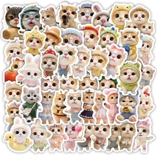 70สติกเกอร์สติกเกอร์ลูกแมวน่ารักการ์ตูนแมวสติกเกอร์การ์ตูนสัตว์กันน้ํา