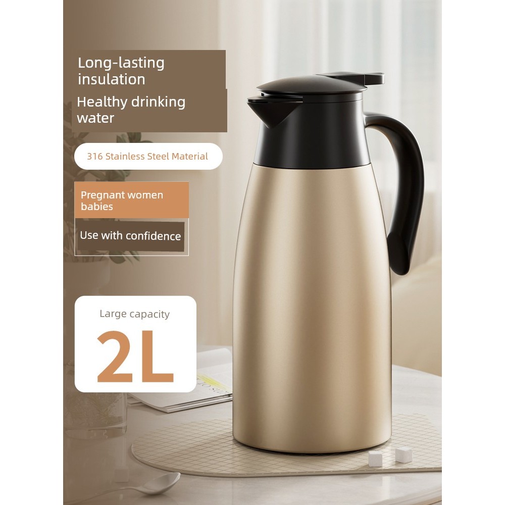 ขวดน้ํา 1 ลิตร แก้วน้ำ 2 ลิตร กระติกน้ําร้อนสําหรับหอพักสแตนเลส 316 ที่ใช้ในครัวเรือน