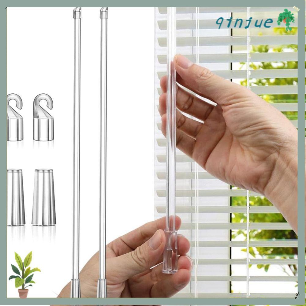 QINJUE Blinds Stick, Home Transparent Curtain Stick, Replacement ไฟเบอร์กลาส Blind Wand