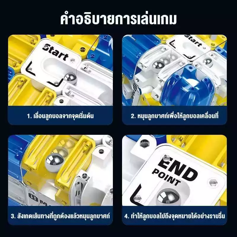 【🇹🇭พร้อมส่ง】3D Maze Magic Cube ปริศนา Rolling Ball ก้อนเขาวงกตของเล่นหกด้านความเครียด Reliever ของเล่นของขวัญสร้างสรรค์ thumbnail 8