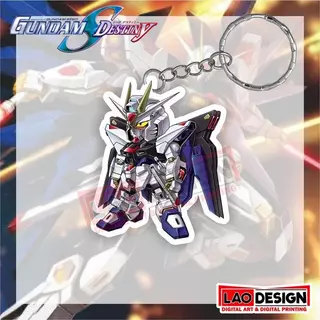 Gantiga Kunci Gundam Seed Destiny STRIKE FREEDOM - antungan Kunci Anime - Gantungan Kunci Akrilk - Gantungan Kunci