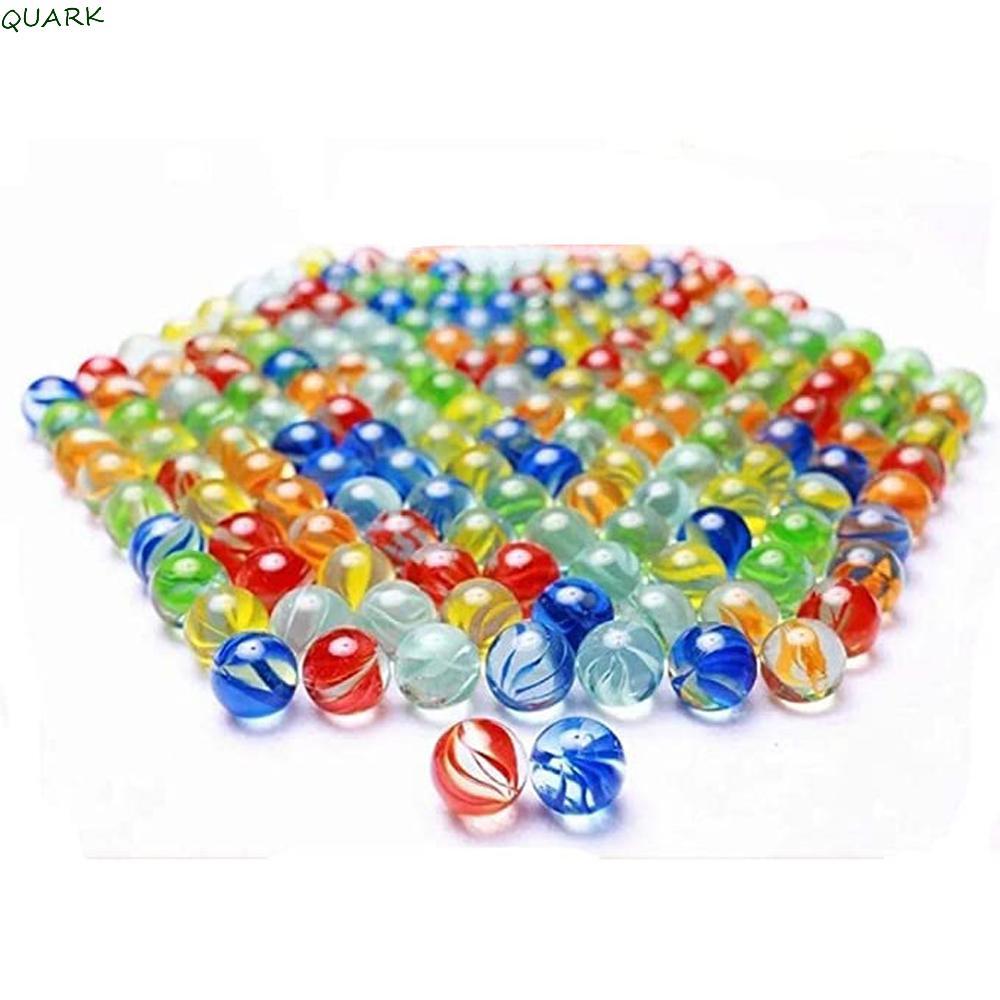 QUARK แก้วหินอ่อนผู้ปกครองเด็ก Solitaire ของเล่นแจกัน Filler ตกแต่งบ้าน Pat ของเล่น 14 มม. Bouncing Ball