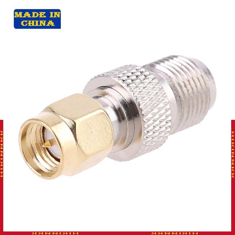 HIK SMA Female To Type F Female Plug Straight RF Coaxial Adapter Connector Converter