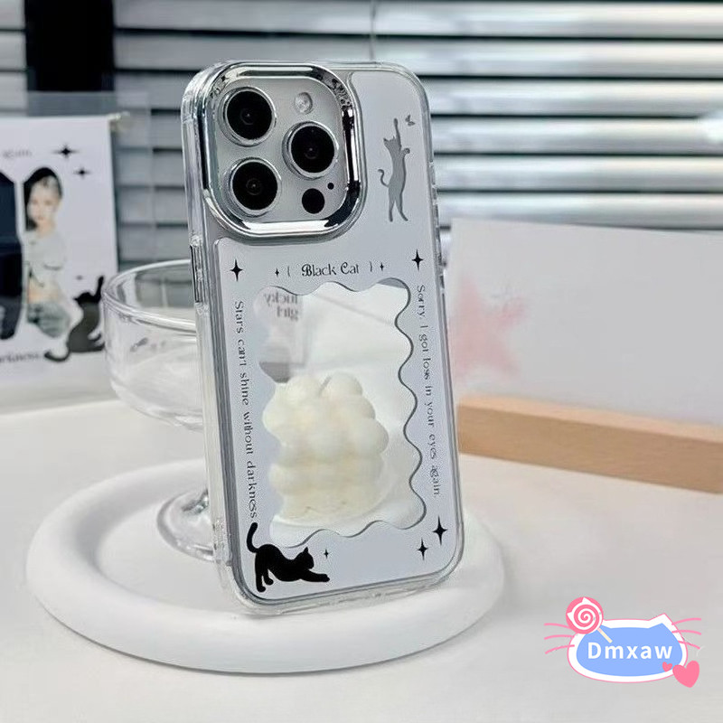 Luxury Hollow Wave กรอบกระจกแมวเคสโทรศัพท์สําหรับRealme GT 8 7 5 Pro 3 Neo 7X 7 6 5 SE 240W V70 V60 