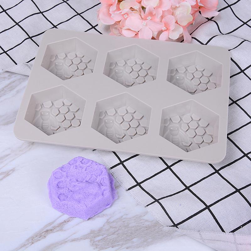 HNTH 1 Pc 6 Cavity ซิลิโคน Bee Hive Decor สบู่ทํามือ Mould เรซิ่นแม่พิมพ์ HNTH