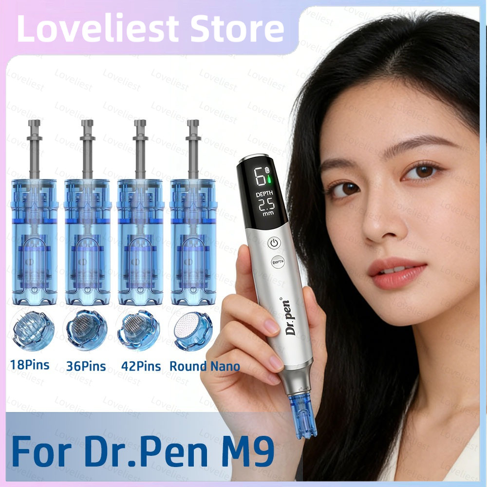 10pcs Original Dr ปากกา M9 เปลี่ยนวัสดุสิ้นเปลือง 18/36/42/รอบ Nano สําหรับ Auto Anti Aging Therapy Skin Care เครื่องมือ