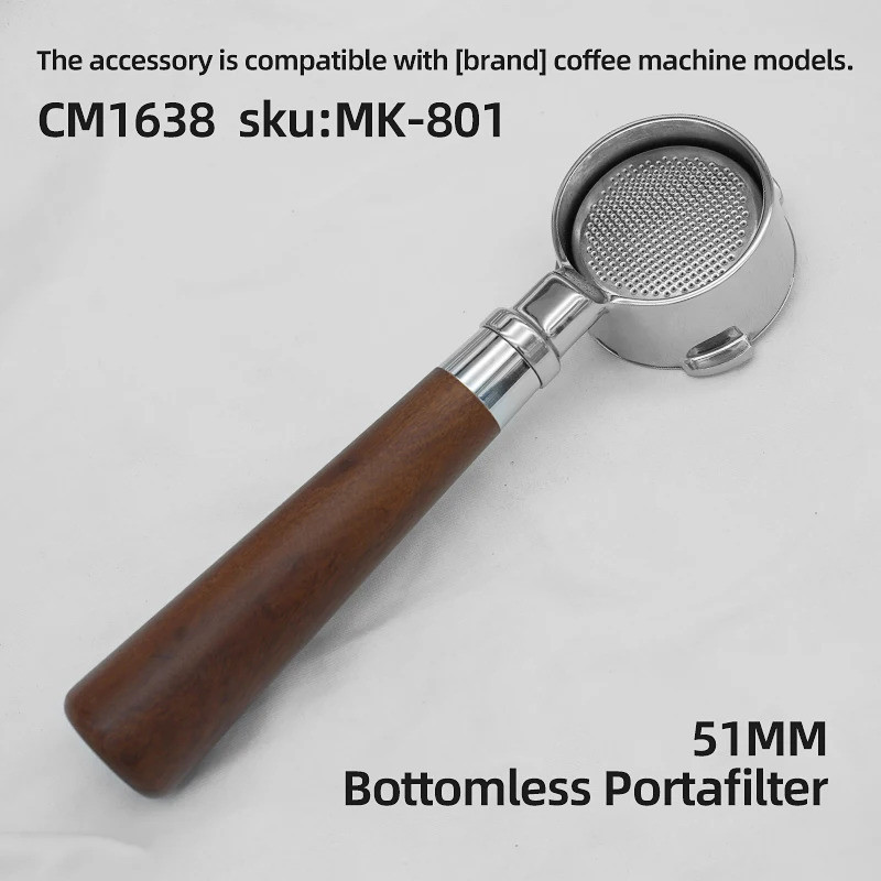 51MM Bottomless Portafilter เข้ากันได้กับ [CAFELFFE] เครื่องชงกาแฟรุ่น cm1638 mk801