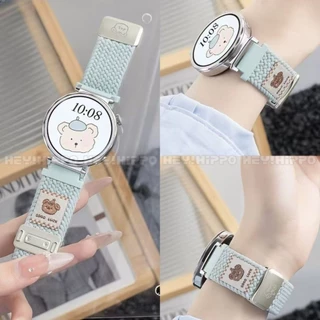 หมวกหมีสําหรับ Amazfit Bip6 Bip5 หน่วยถักสายไนลอนสําหรับ Huami Amazfit 2 GTS4 GTS 4 3 2e 2Mini Bip3 Bip S Pro GTR 4 3 20 มม.22 มม.
