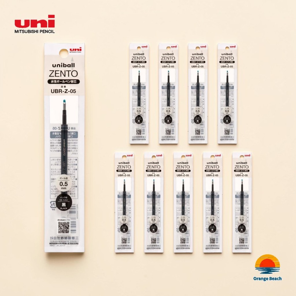 Uni-ball ZENTO Refill UBR-Z-38/05/07/ไส้ปากกา 10 ชิ้น/เขียนลื่นดุจเนย/นำเข้าจากญี่ปุ่น