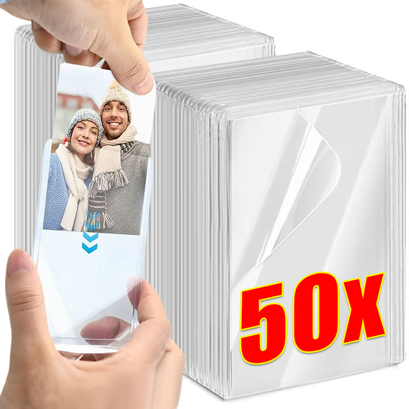 10-50 ชิ้น 35PT ปลอกการ์ดแข็งโปร่งใส / PVC Kpop Idol Photocard Protector / การ์ดรวบรวมฝาครอบป้องกันกรณี