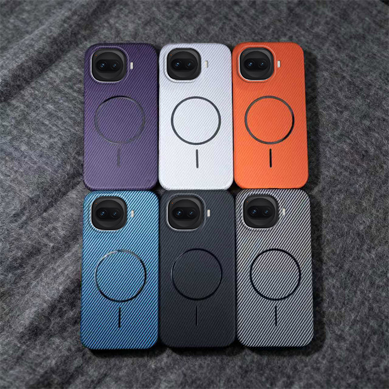 สําหรับ Vivo iQOO Z11 Turbo แม่เหล็กไร้สายชาร์จ Kevlar Texture เคสกันกระแทกสําหรับ Vivo iQOO 15R ฮาร์ดโทรศัพท์ปกหลัง