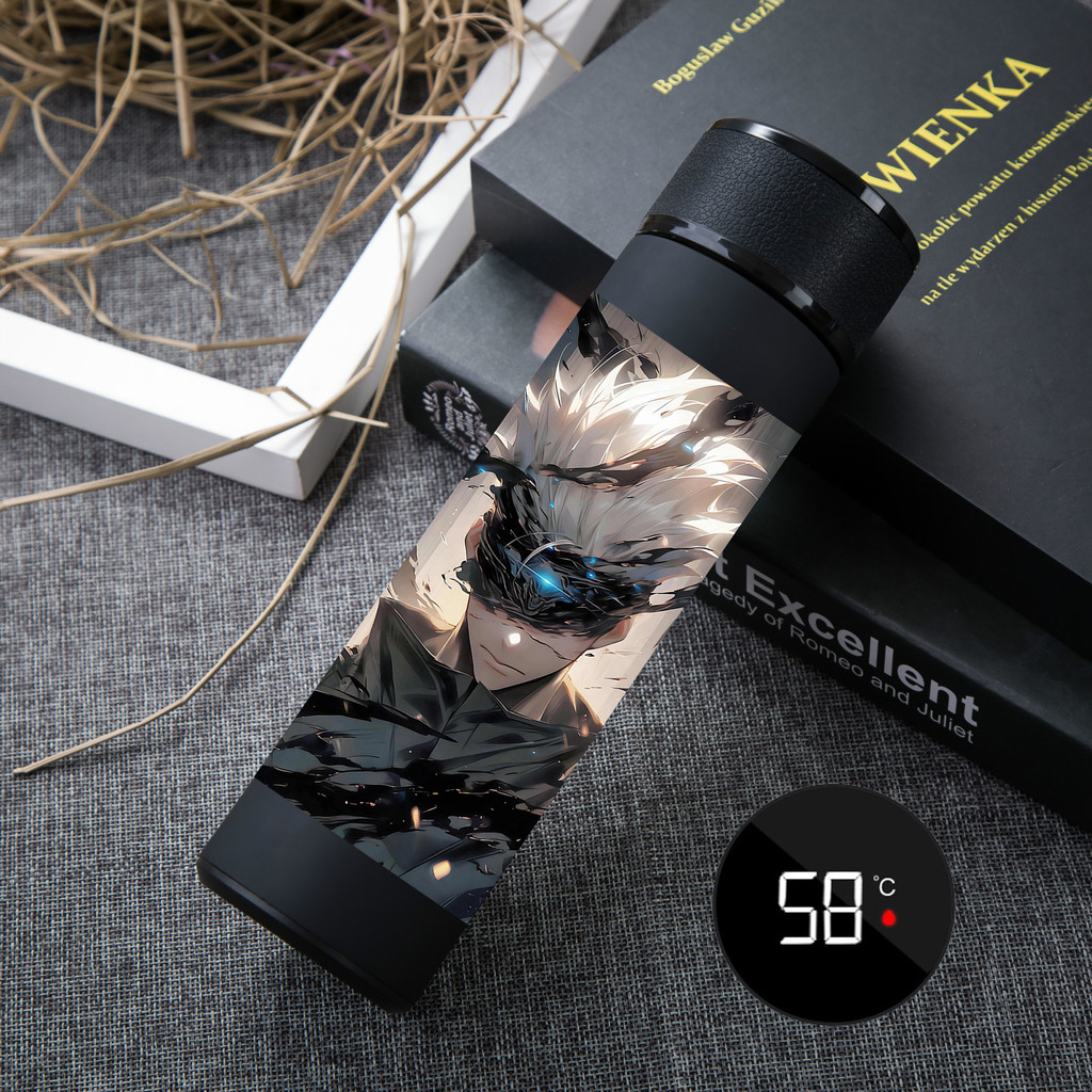 Jujutsu Kaisen 304 สแตนเลสอะนิเมะ Itadori Yuji Satoru Gojo Ryomen Sukuna กระติกน้ําสูญญากาศสองมิติสําหรับนักเรียนหญิงชายขวดน้ําถ้วยกาแฟของขวัญวันเกิด