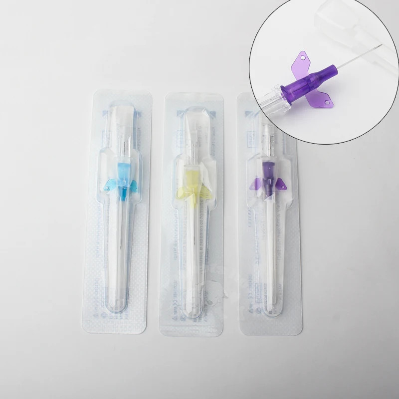 50pcs ผีเสื้อประเภท IV Cannula Intravenous ฉีด Catheter มีปีก 22G 24G 26G Veterinary ขนาดเล็ก Winged