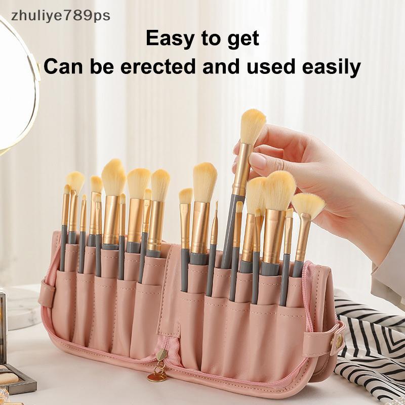 Zhuliye789ps] เคสแปรงแต่งหน้า ที่วางแปรงแต่งหน้า กระเป๋าใส่เครื่องสําอางกันน้ําสําหรับเดินทาง Stand-