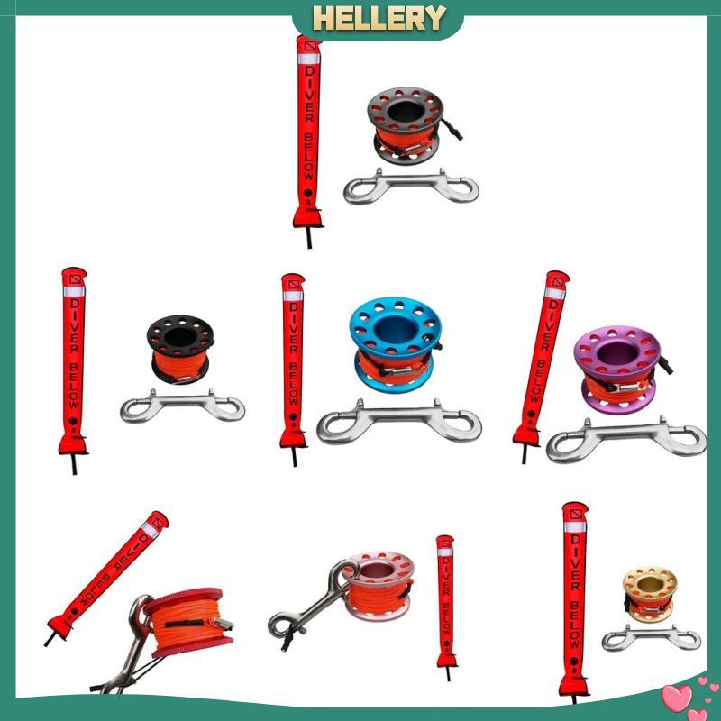 [HelleryPH] ทุ่นเครื่องหมายพื้นผิวดําน้ําพองสะท้อนแสง SMB Kit & 15m Dive Reel
