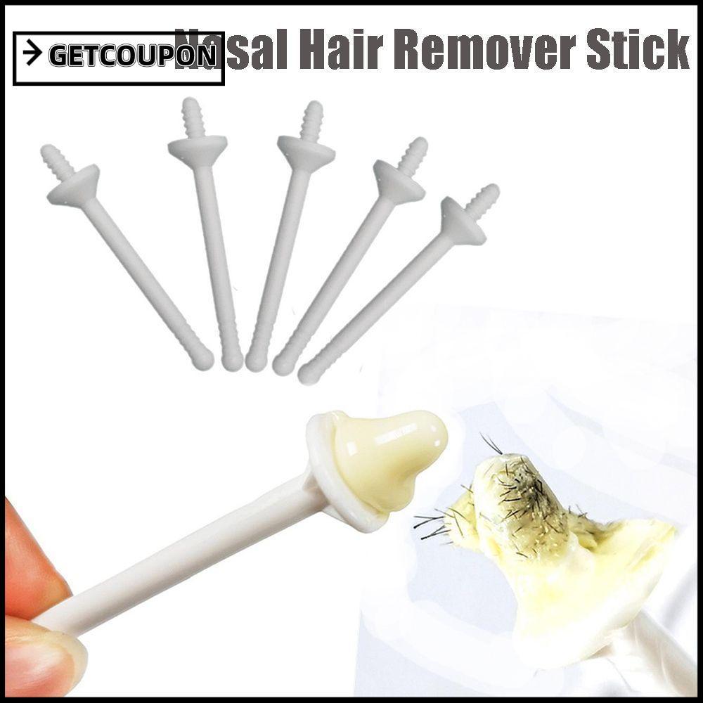 GETCOUPON 10/20/50PCS Smear Wax Stick หัวกลม Professional Nose Groomer จมูก Hair Remover Stick