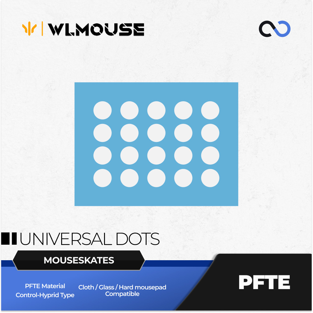 WLMouse PTFE Universal Dots Gaming Mouse Feet (ไฮบริด)