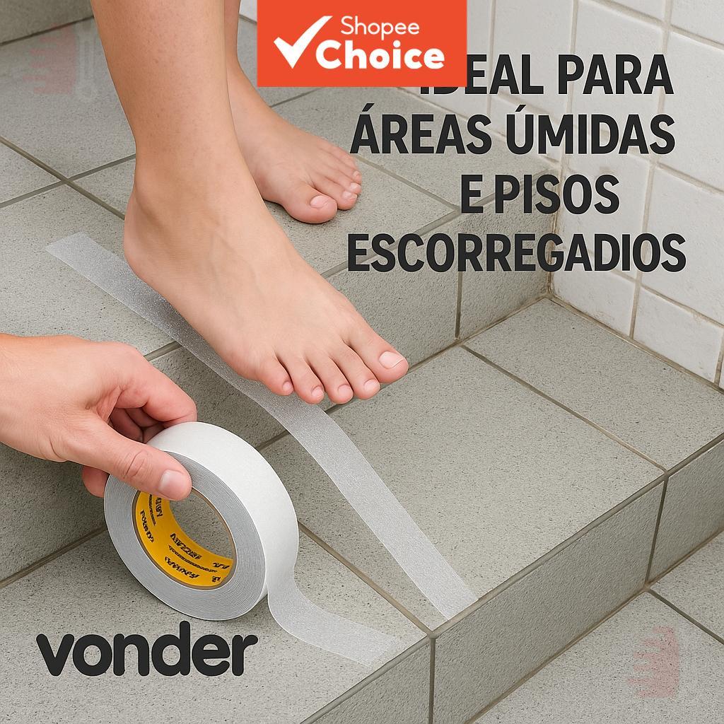 Dorable เทปกันลื่นโปร่งใส 15 ม. x 50 มม. เหมาะสําหรับพื้นที่เปียก Vonder ความปลอดภัย 1 ม้วน
