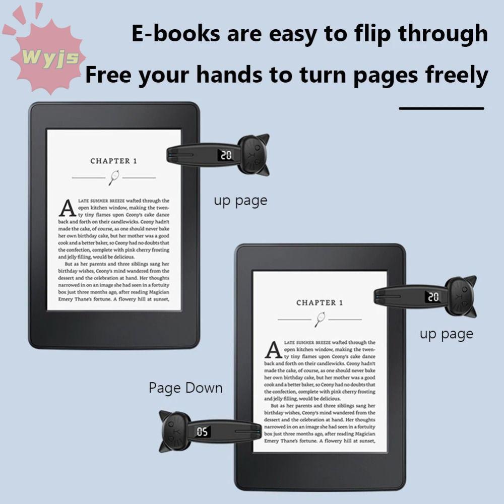 WJYS Electric Auto Page Turner, ABS Mute Finger Clicking อุปกรณ์, Mini Portable Bluetooth-Compatible