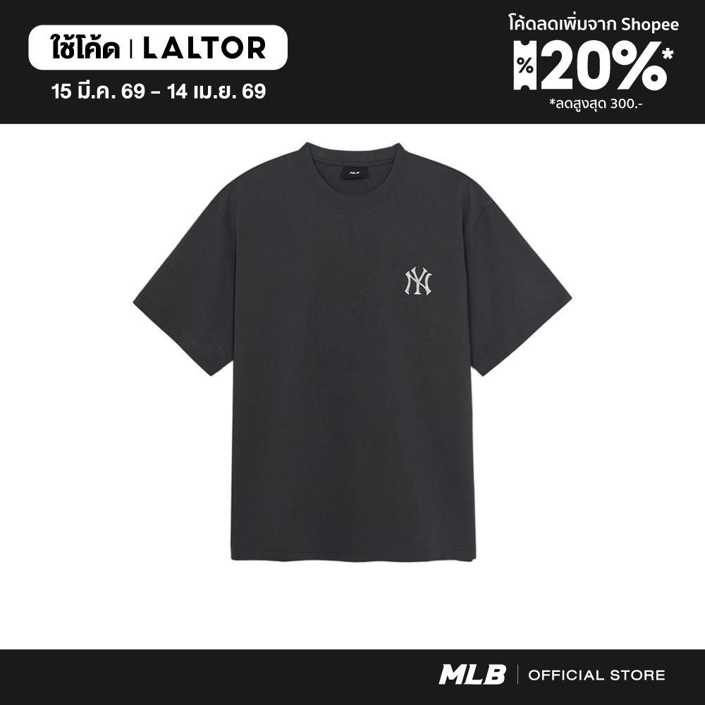 MLB เสื้อยืด ยูนิเซ็กส์ Vintage Monogram Big Lux Over Fit T-Shirts รุ่น 3ATSM0754 50CGS สีเทาชาร์โคล