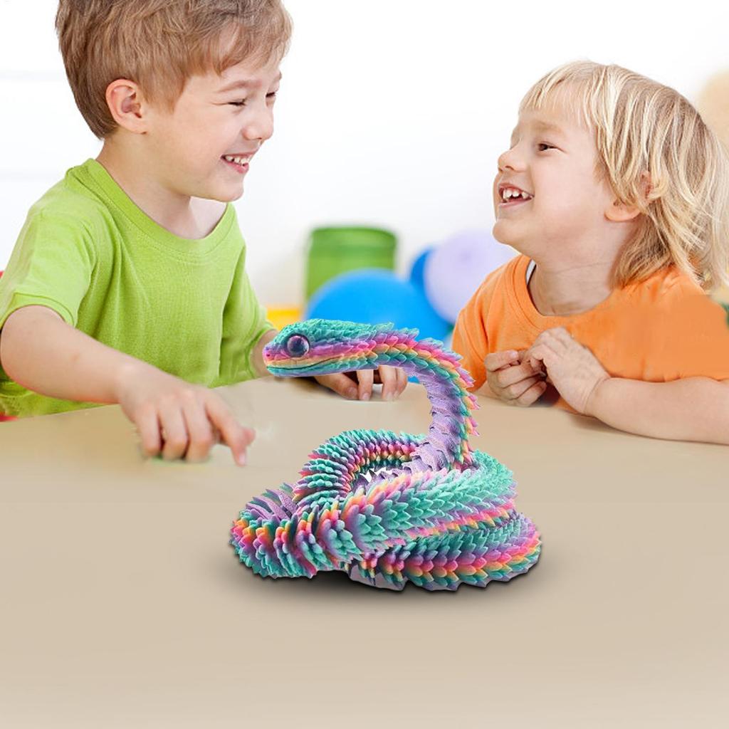 3D Printed Snake Toys Desktop Articulated Snake Collectibles Desktop Flexible Joints Snake Sensory T