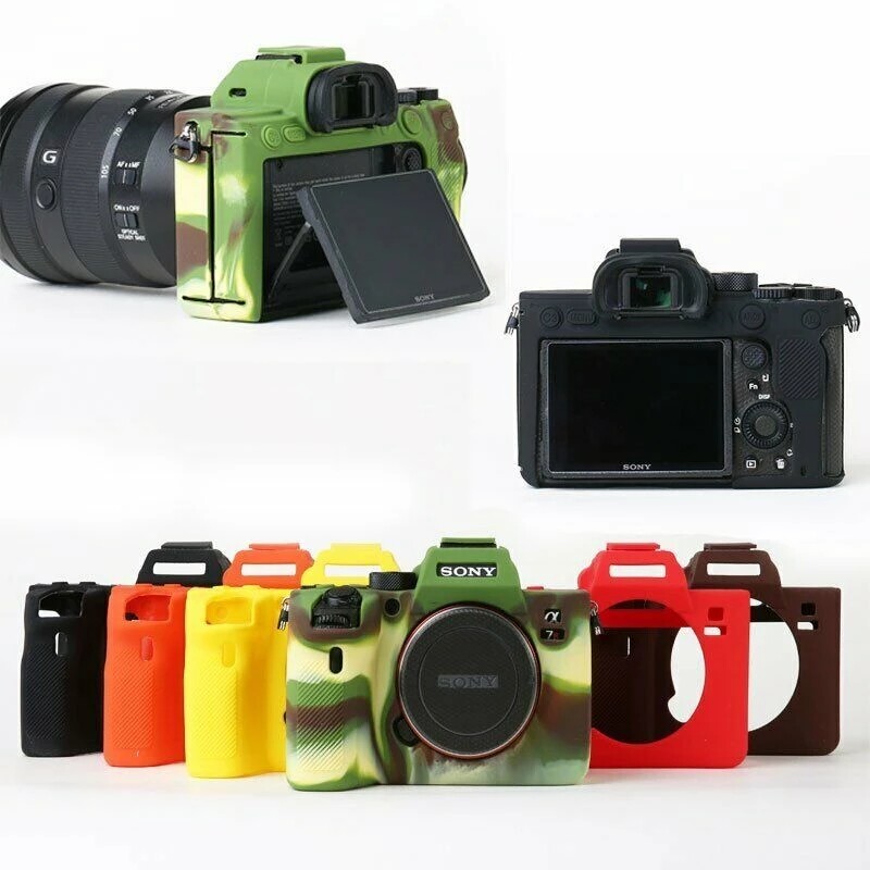 เหมาะสําหรับ Sony A7II A72 A7III A73 A7IV A74 กล้องดิจิตอลเคสซิลิโคนเคสป้องกัน