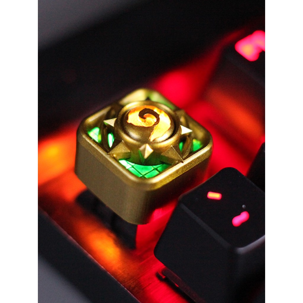 keycap ไทย keycap เตาตํานานโรงแรมการต่อสู้การ์ดเกมปุ่มกดโลโก้ทําด้วยมือเรซิ่นสามมิติบุคลิกภาพโปร่งแส