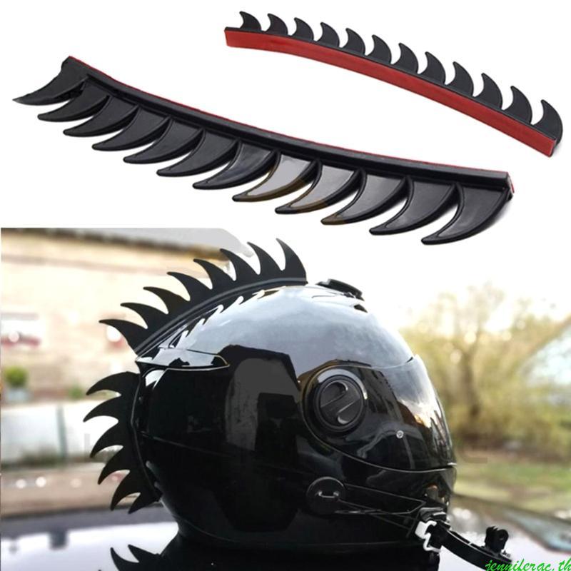 Jenniferac หมวกกันน็อคมอเตอร์ไซค์ Punk Style Cockscomb Sticker Mototbike Helmets Stickers