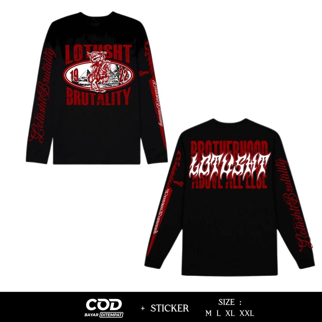 เสื้อยืดแขนยาวแขนยาว PSHT Brotherhood Above All Else Lotusht 1922 DTF Screen Printing สีดําสีขาว EC4